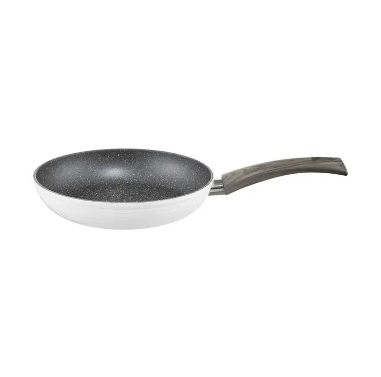 Tigaie Wavy, Ambition, 20 cm, invelis Qualum Basic Stone Edition, aluminiu forjat, alb - imagine 4
